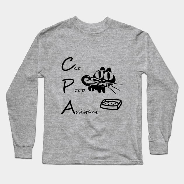 Cat Poop Assistant CPA Long Sleeve T-Shirt by EversweetStudio